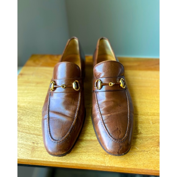 Gucci Shoes Vintage Gucci Mens Horsebit Brown Jordan Loafer 98s